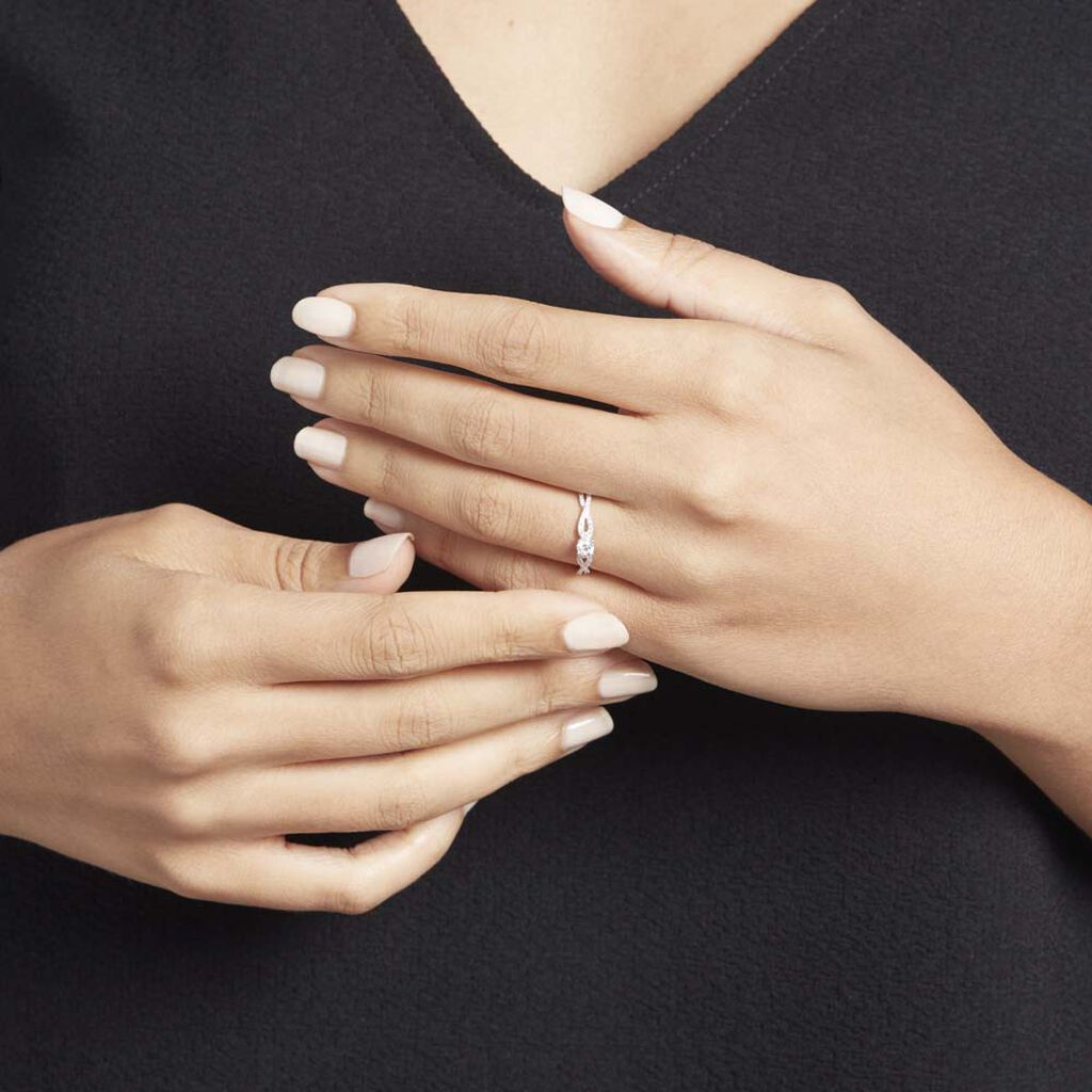 Bague Solitaire Livia Or Blanc Diamant
