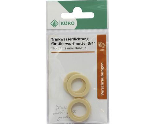 TPE ring 16 x 24 x 2 mm 70 Sh.A voor 3/4
