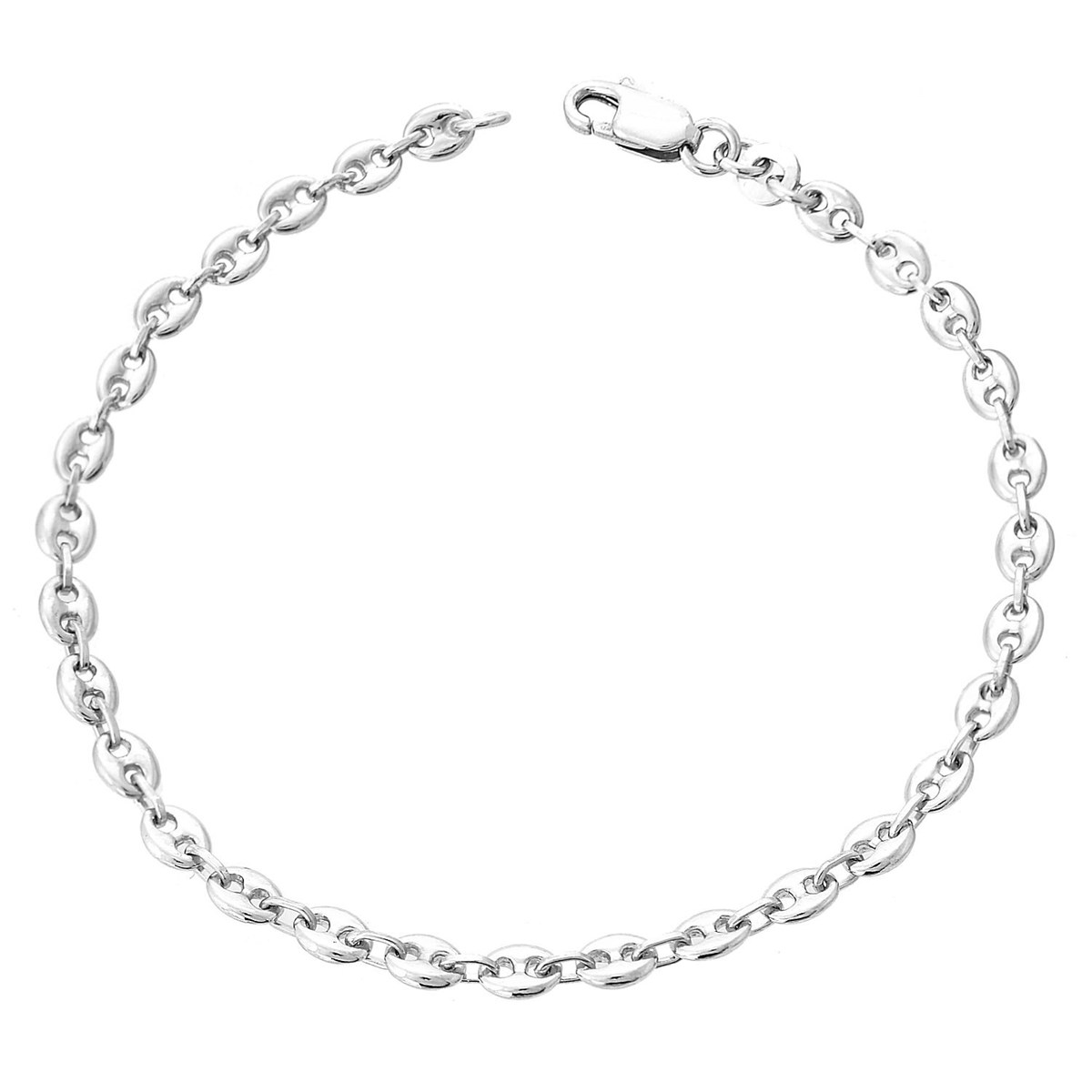 Bracelet Grain de Café ARGENT 925 Rhodié