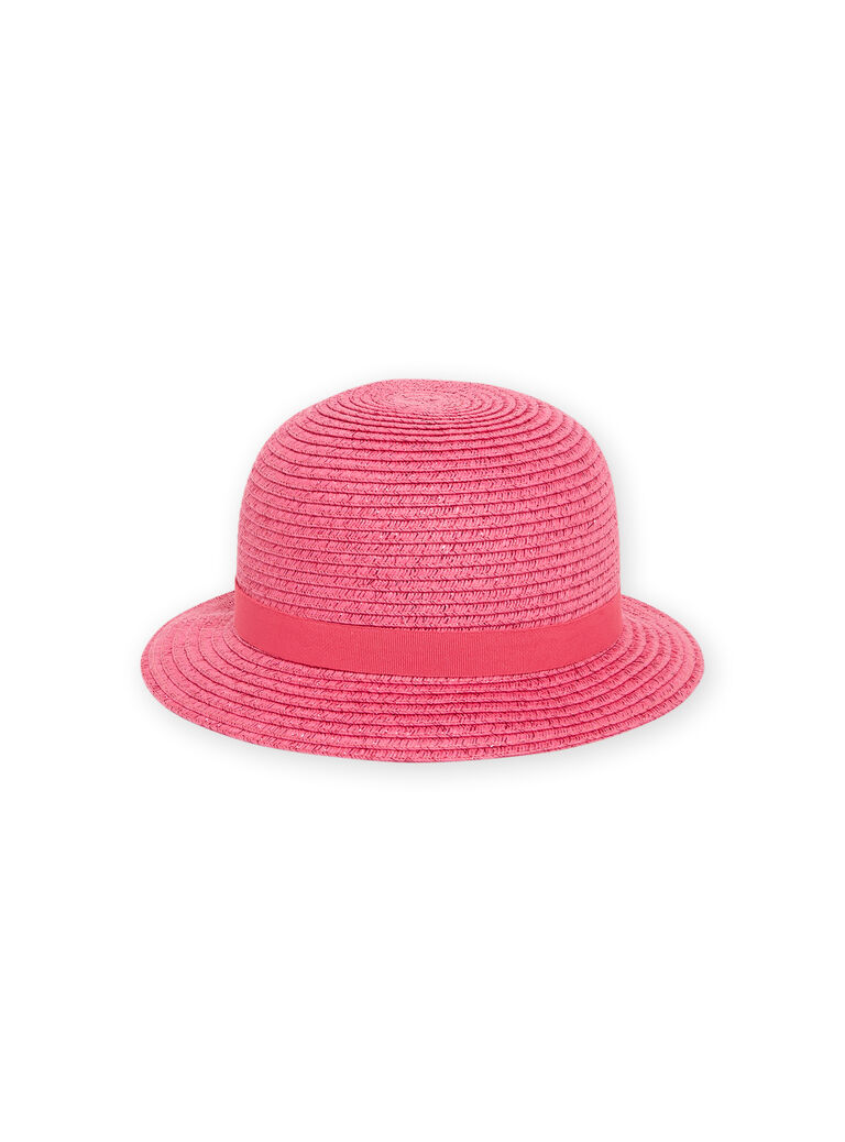 Chapeau rose bébé fille