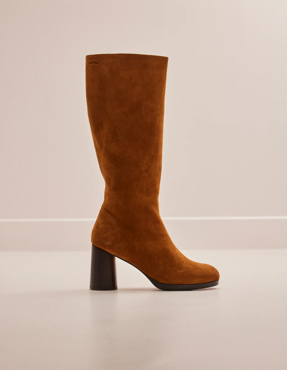Bottes Adeline - Suède ambre