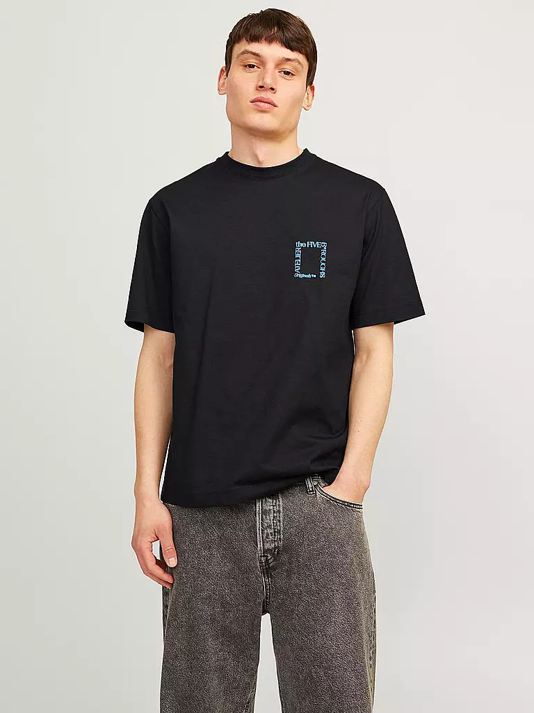 JACK & JONES T-Shirt JORBROOKLYN schwarz