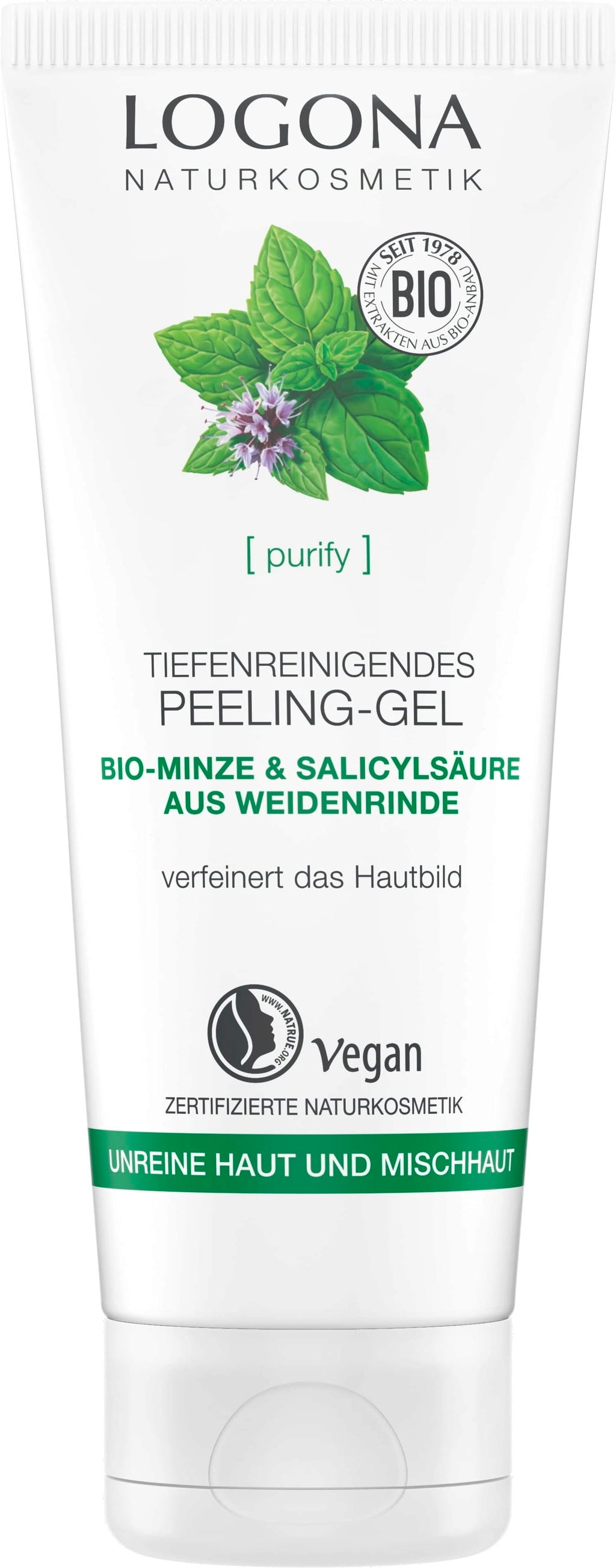 LOGONA  purify Tiefenreinigendes Peeling-Gel, 100 ml