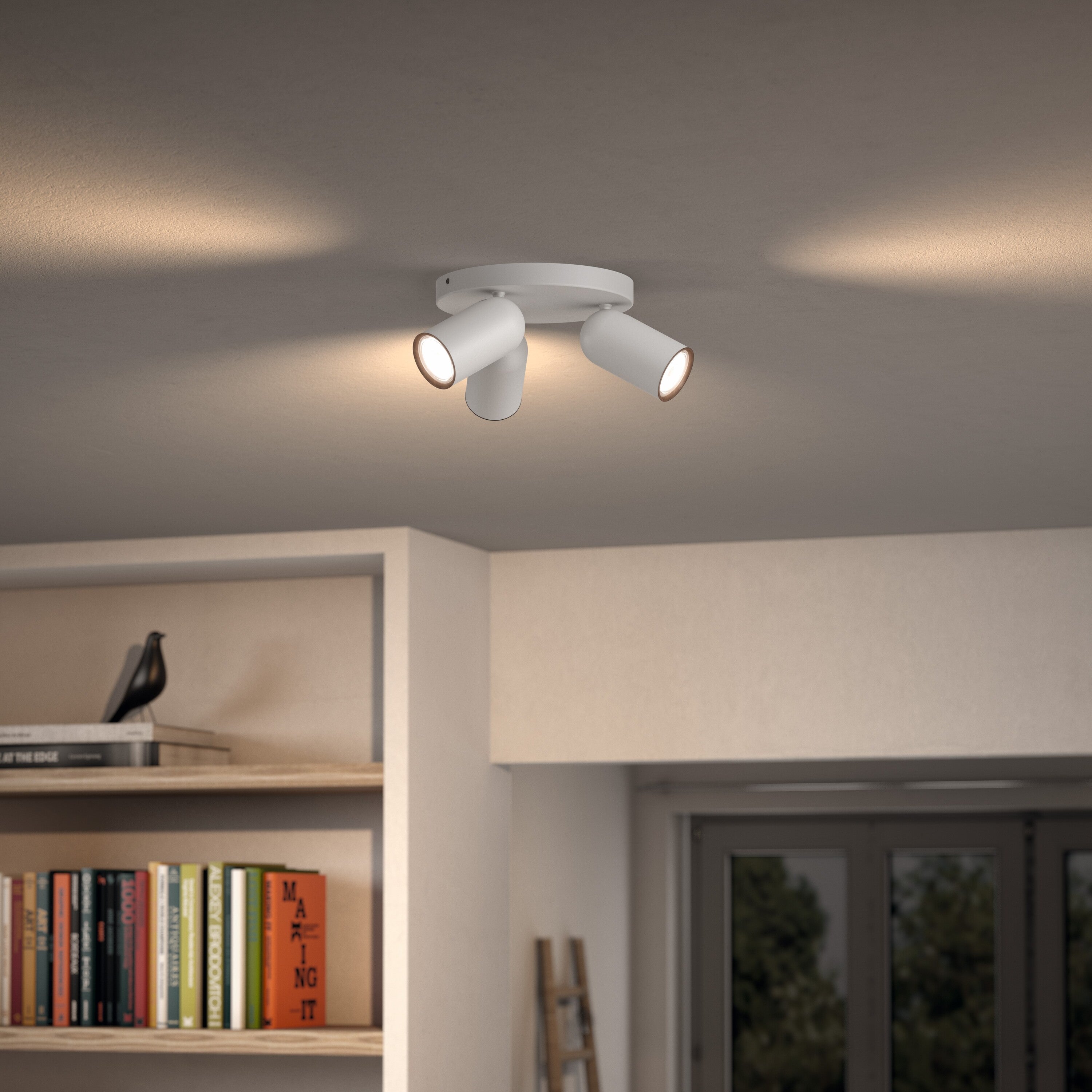 Philips Pongee Opbouwspot - Incl. Philips LED Lamp - 3 Spots
