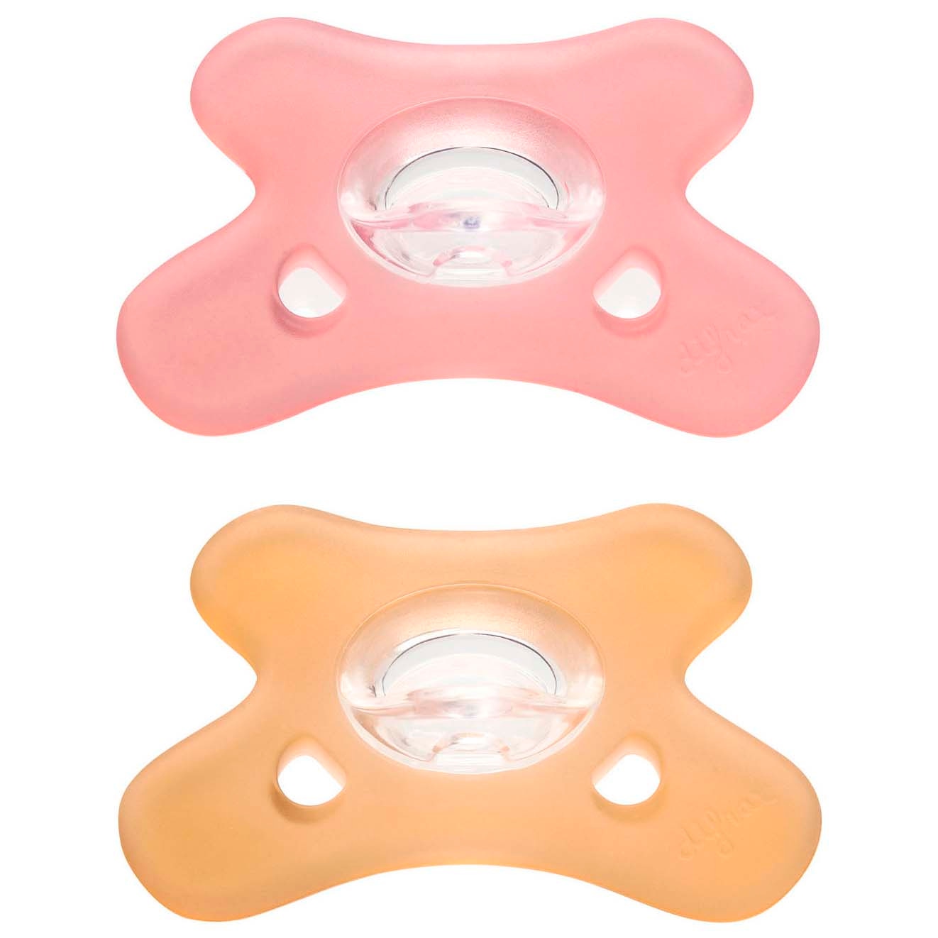 Difrax Fopspeen natural siliconen 6-12M rood