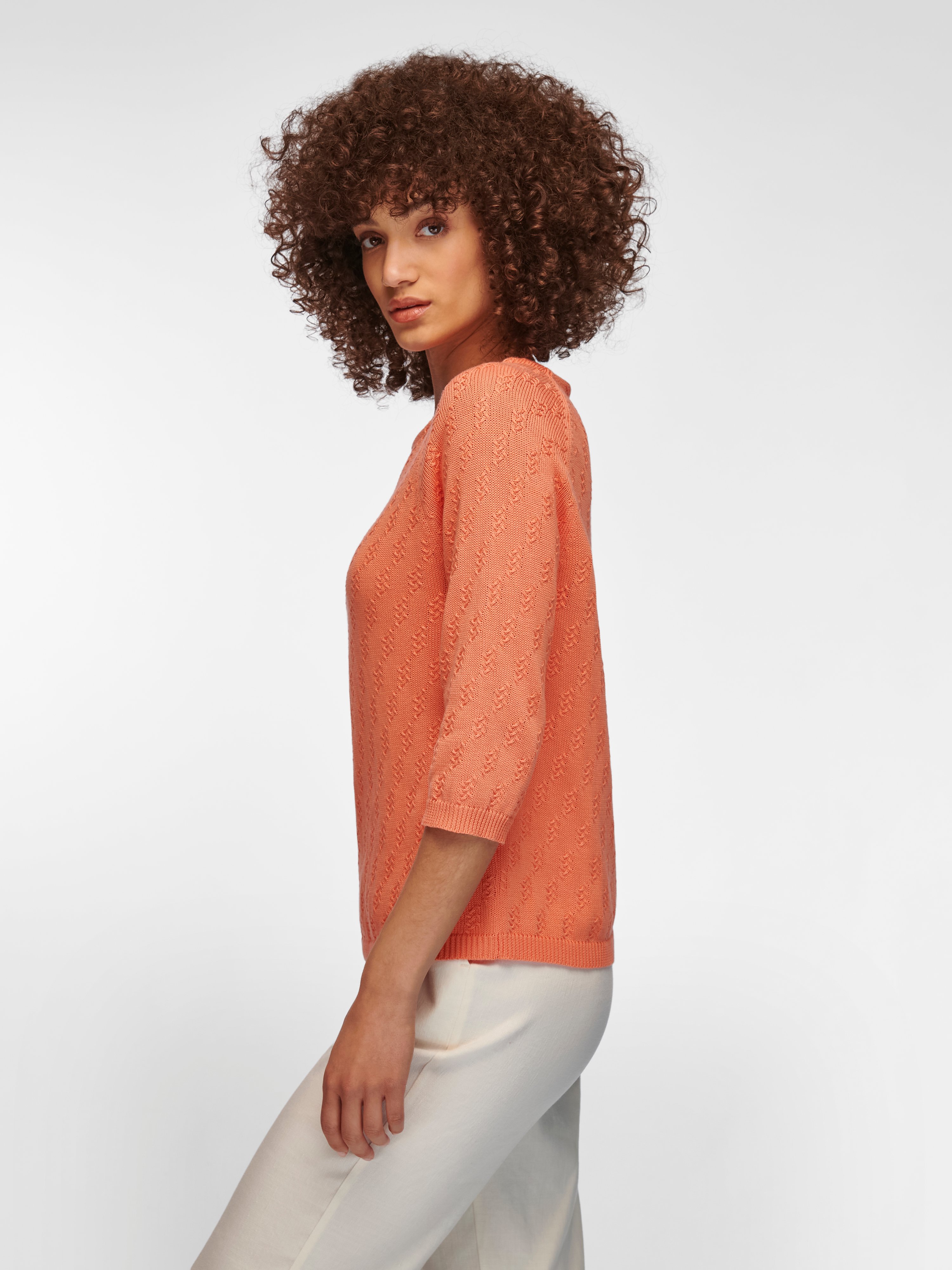 Rundhals-Pullover aus 100% SUPIMA®-Baumwolle