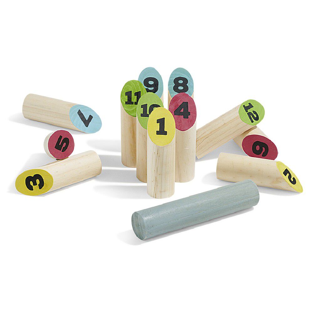 Jeu de quilles finlandaises bois multicolore