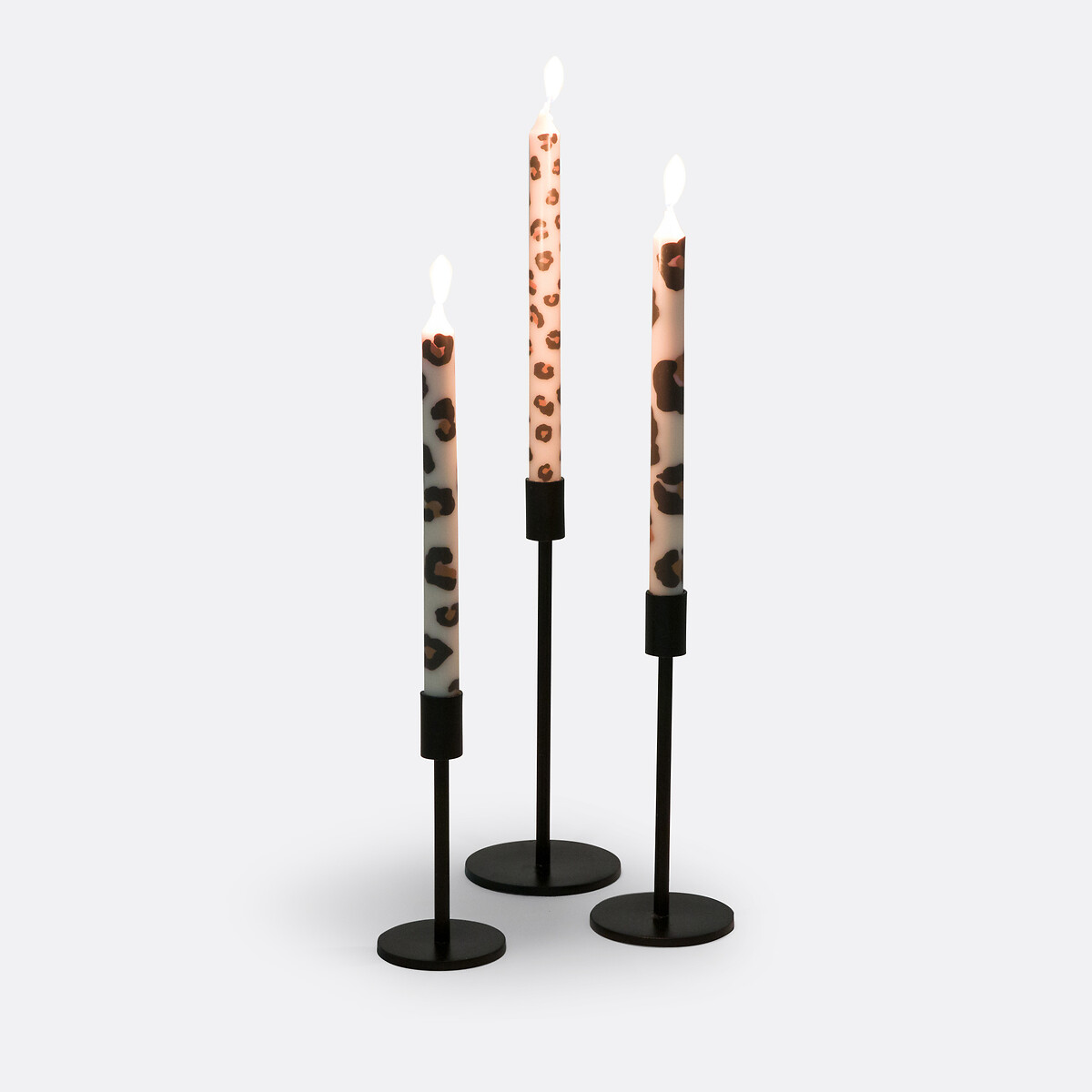 LA REDOUTE INTERIEURS<br>Conjunto de 3 velas com estampa de leopardo, Azhar