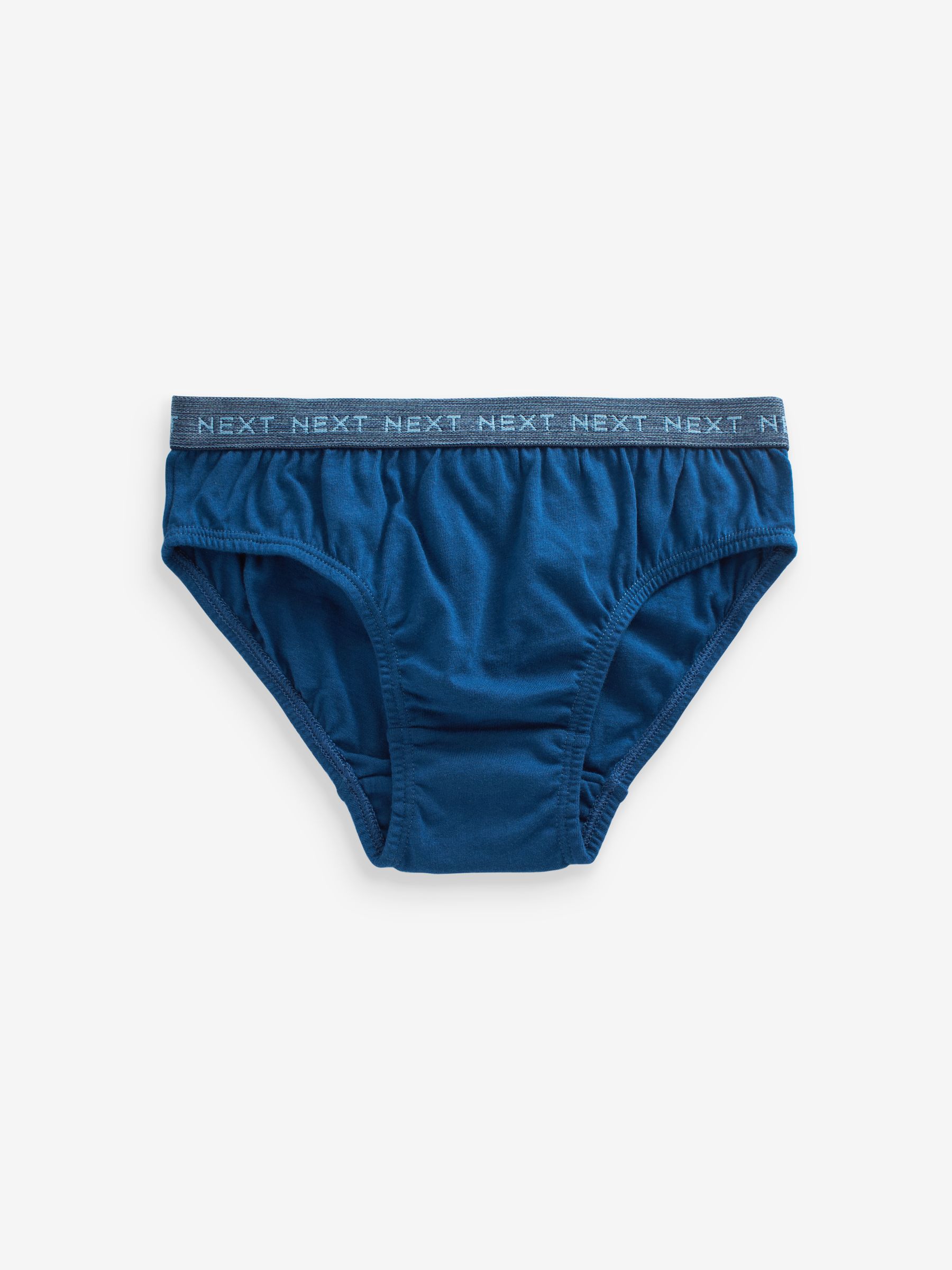 Blauw met jacquard tailleband - 100% katoenen slip verpakking van 5 (1,5 - 16 jr)