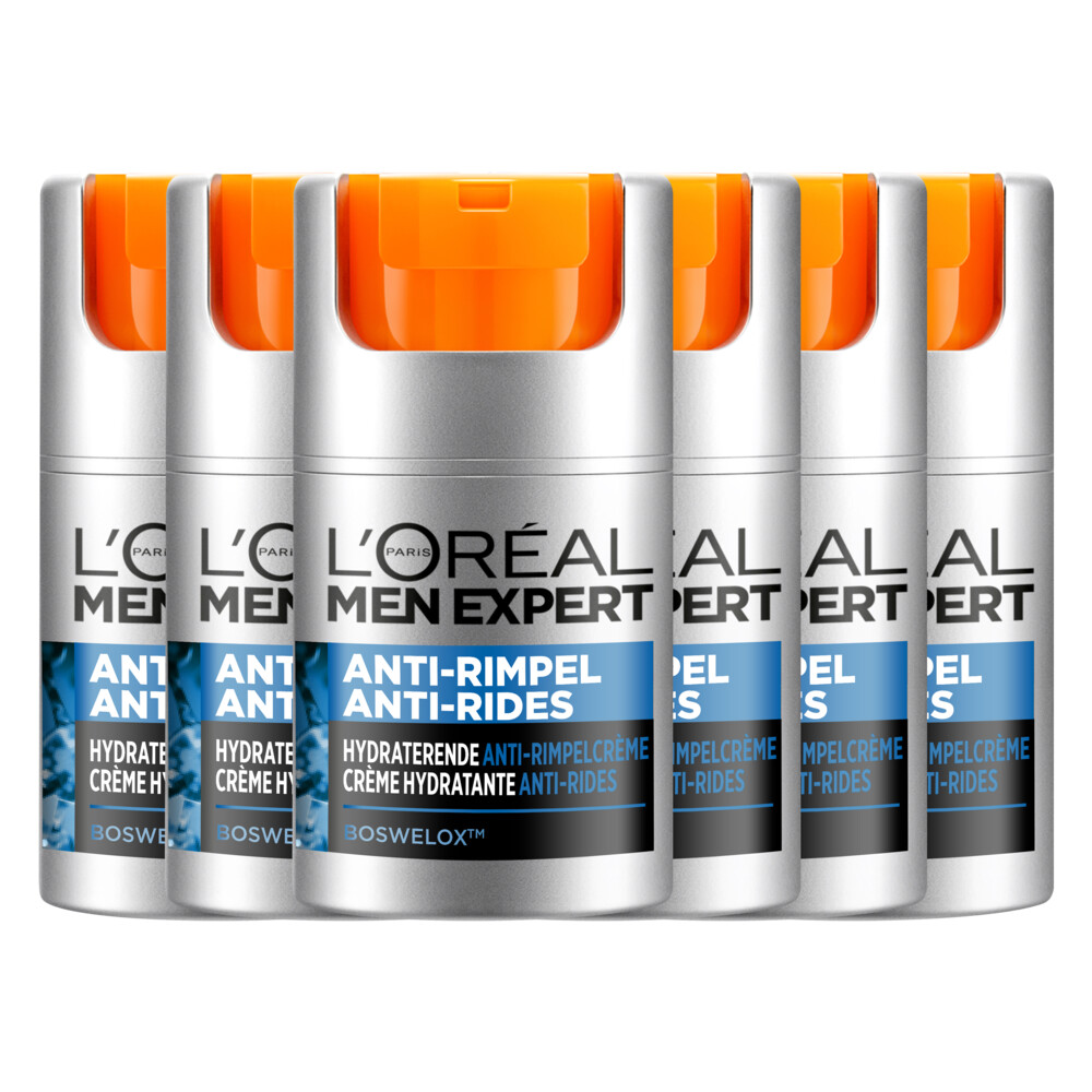 6x L'Oréal Men Expert Stop Rimpels Dagcrème50 ml