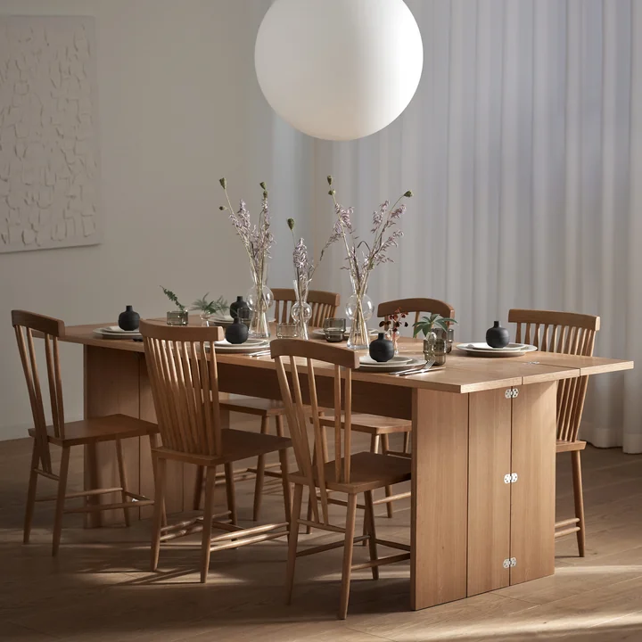 Design House Stockholm - Flip Tisch 230 x 90 cm, Eiche schwarz gebeizt