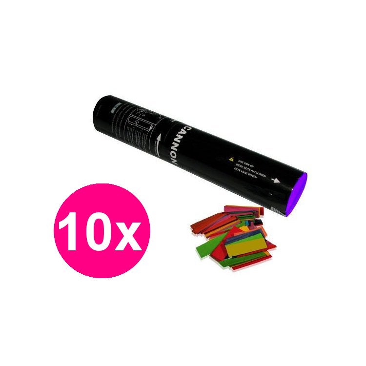 Magic FX Confetti Cannon bundel 28 cm multicolour (10 stuks)