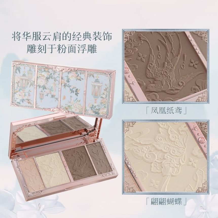 Flower Knows - Butterfly Cloud Collar Embossed Highlight & Contour Palette - 02