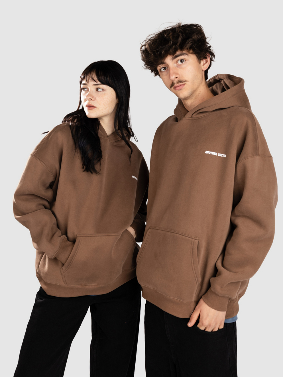 Another Cotton Lab Coffee Date Oversized Hoodie brown