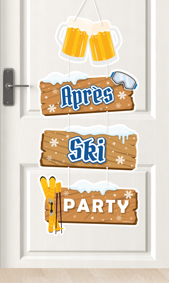 Bruine Hangdecoratie Apres Ski Party 1m