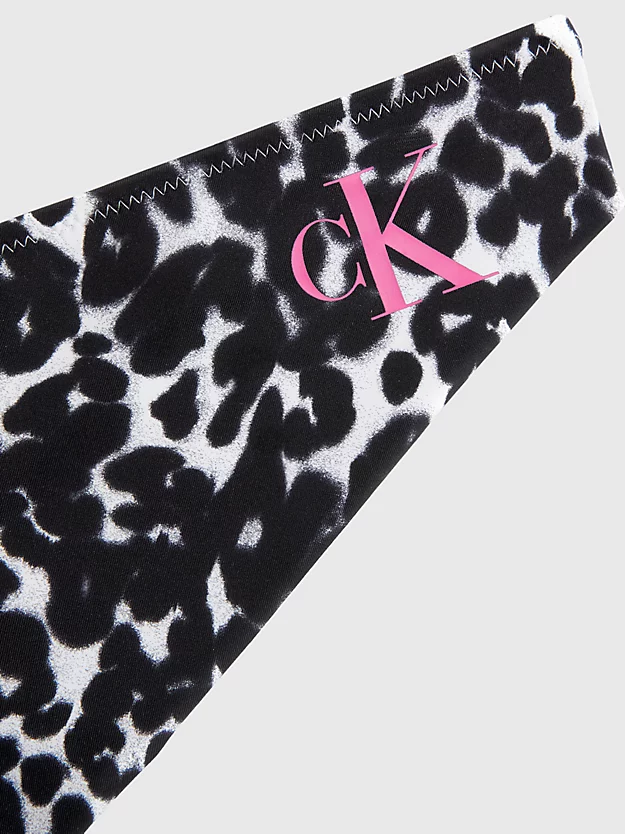 Calcinha de biquíni brasileira - Estampa de leopardo CK