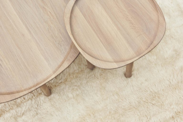 Bolia Trace salontafel Ø75 H38 zwart gebeitst eiken
