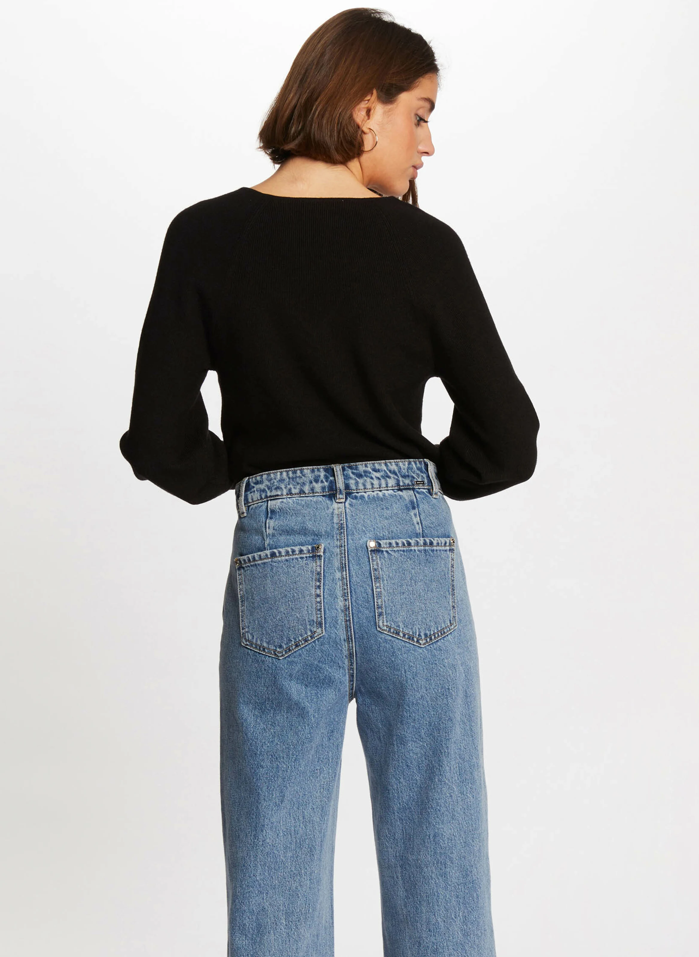 MPANDA - Pull droit en fine maille | Noir
