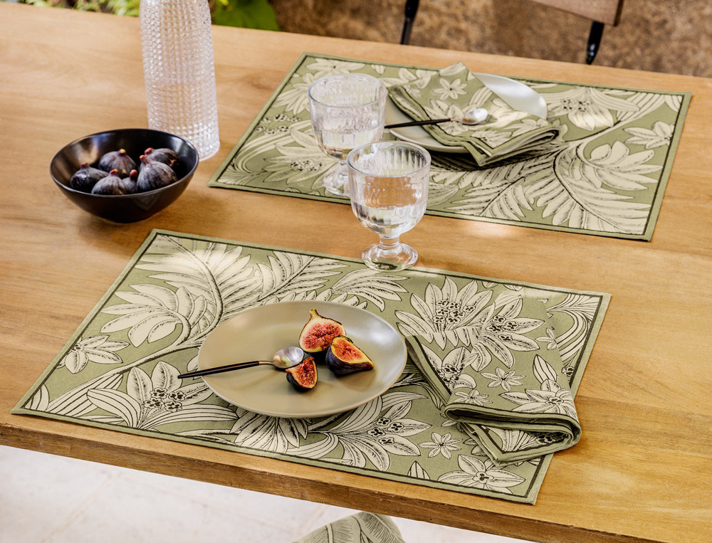 Lot de 2 sets de table-Pistache