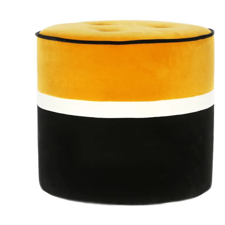 Maison Sarah Lavoine Pouf Léo en velours | Ocre