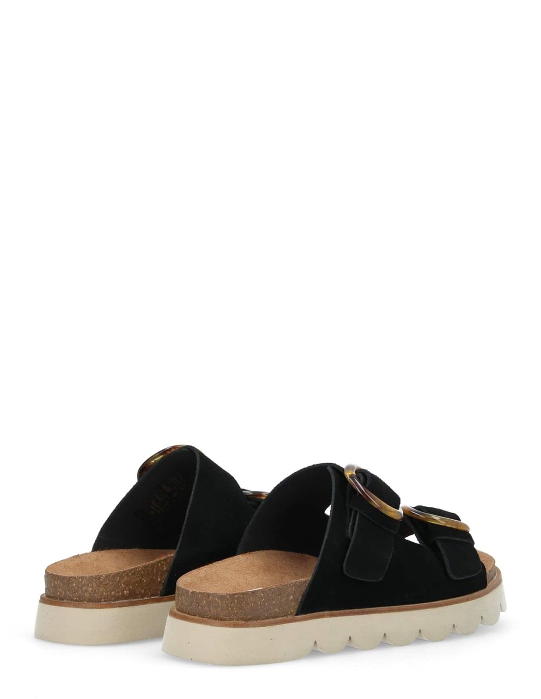 no name Mules Femme Sandy Slap Cuir Noir
