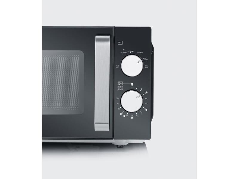 Severin Mikrowelle MW7761 Schwarz Mikrowelle mit einer Leistung von 800 W