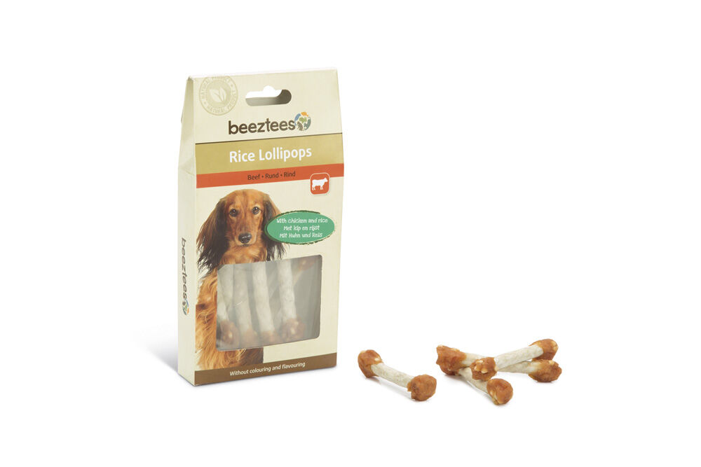 Beeztees Rice Lollipops- Hondensnack - 70 Gram - Kip, rijst
