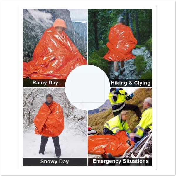 INF Sovepose / redningsteppe for nødsituasjoner 210×91 cm, oransje