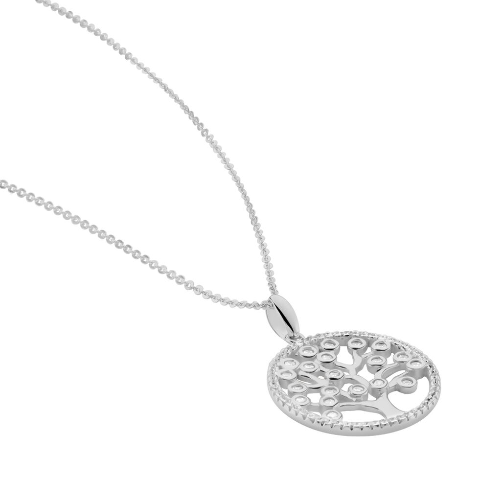 Collier Chimere Argent Blanc Oxyde De Zirconium
