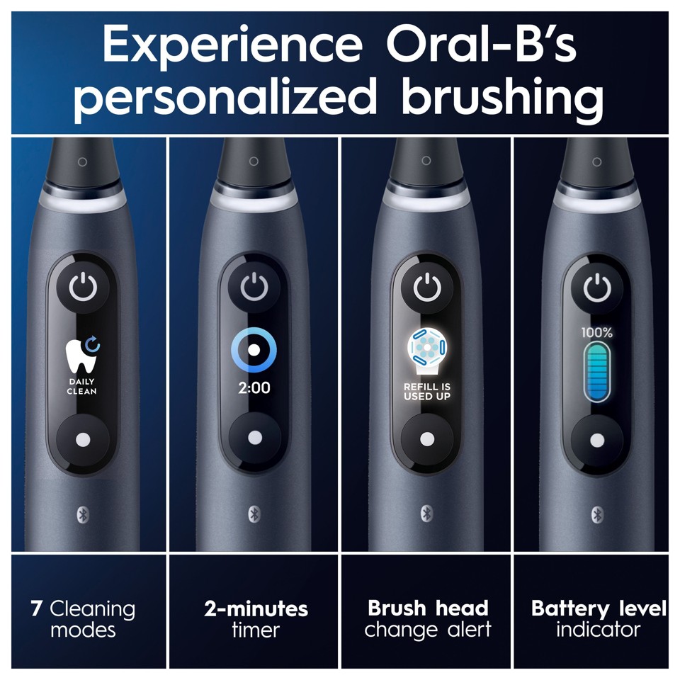 Oral-B - iO9 Duo Pakke Sort Onyx & Rosenkvarts Elektrisk Tandbørste