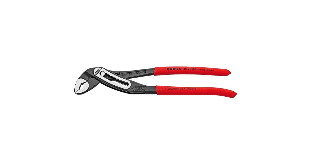 KNIPEXAlligator Waterpomptang 8801250 zweedse- / waterpomp-tang  (Rood, 250 mm)