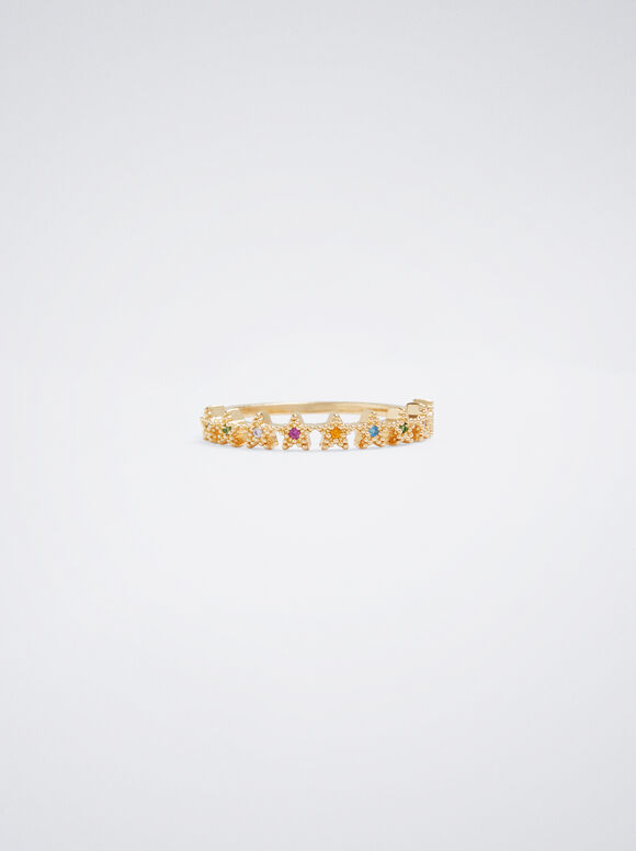 Anel com zircônia - Ouro