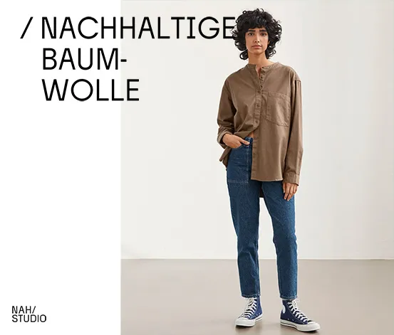 NAH/STUDIO Hemdbluse | nachhaltige Baumwolle, hazelnut