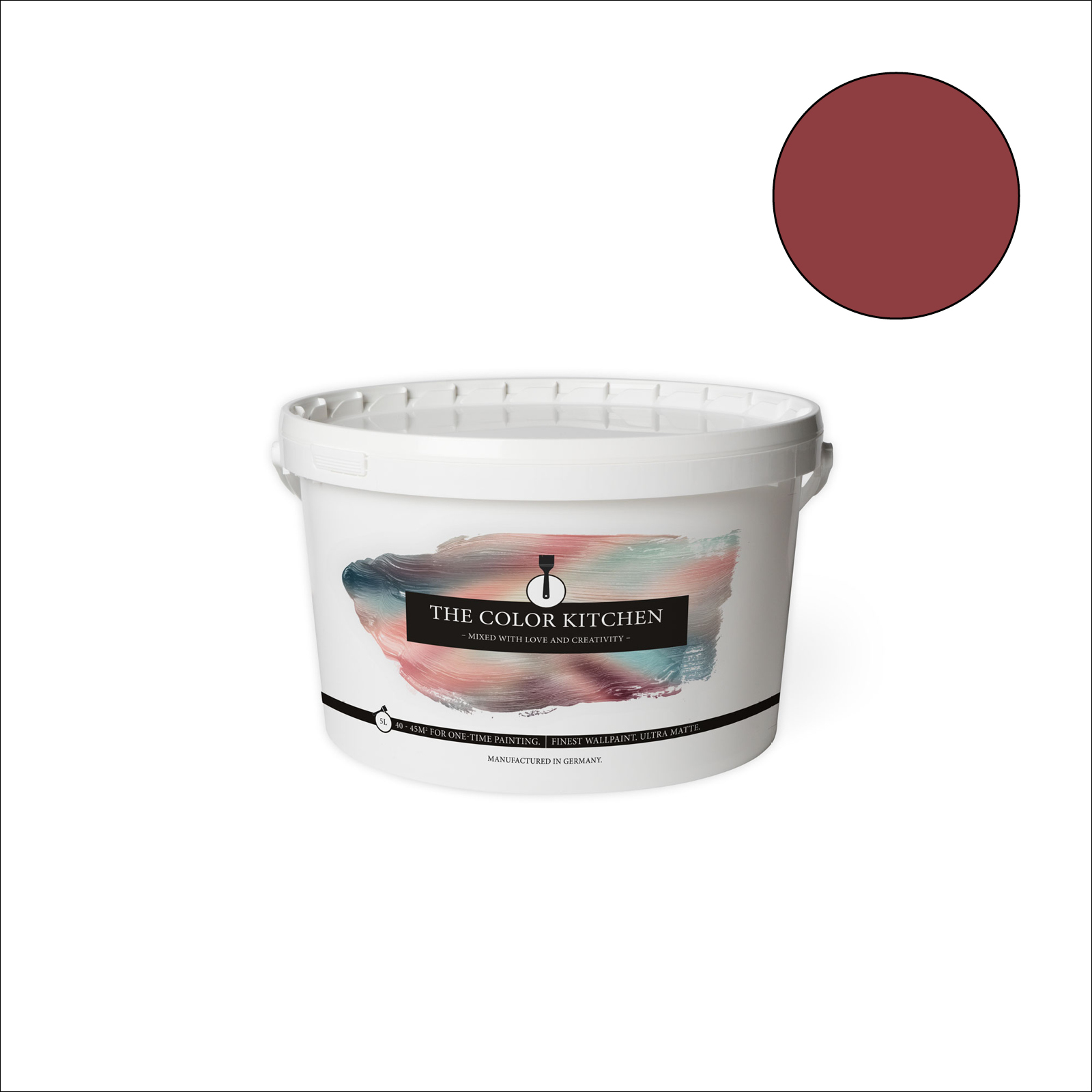 The Color Kitchen Wandfarbe Perky Pomegranate - rot matt - 5 Liter