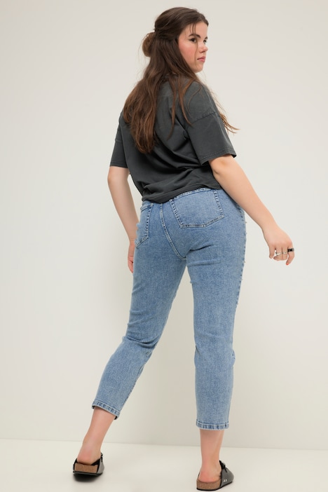 Mom-Jeans, Zierperlen, 5-Pocket