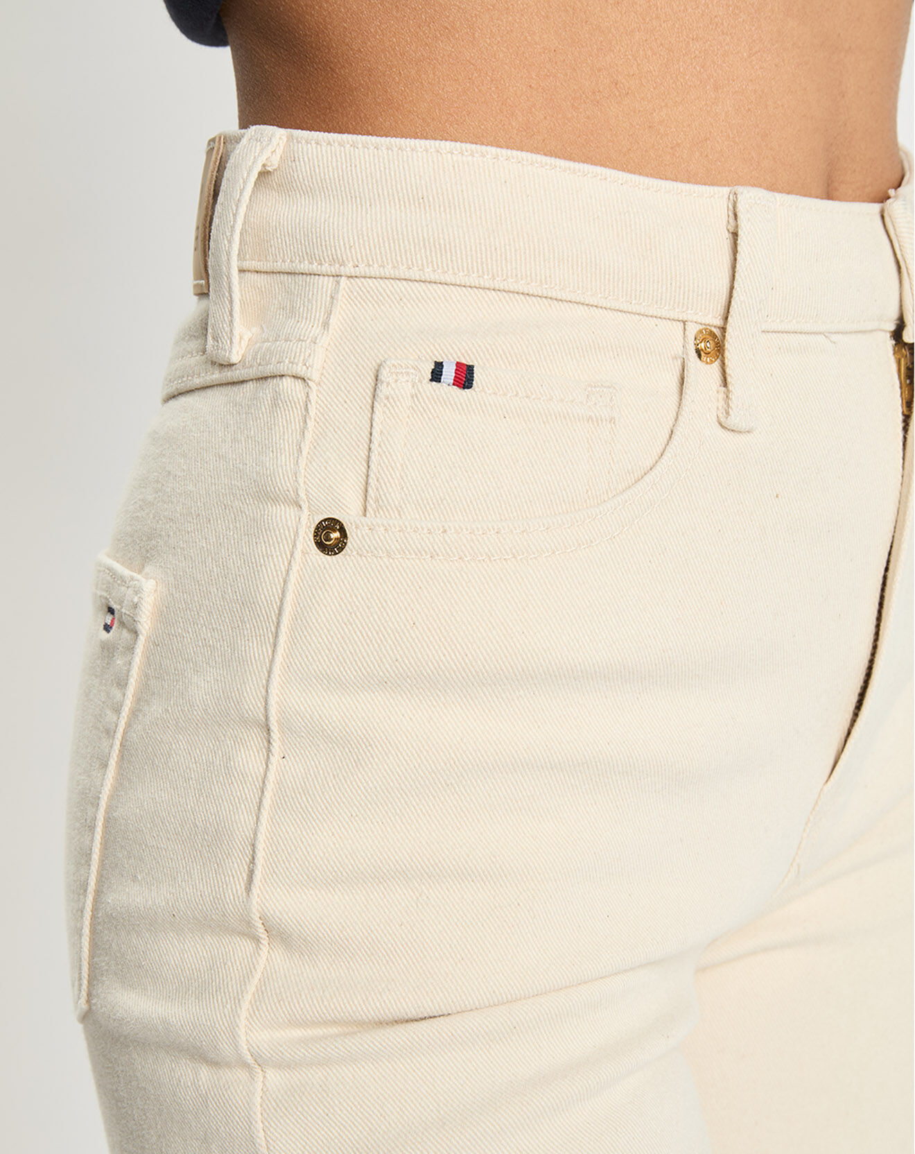 Tommy Hilfiger Jean droit relaxed écru