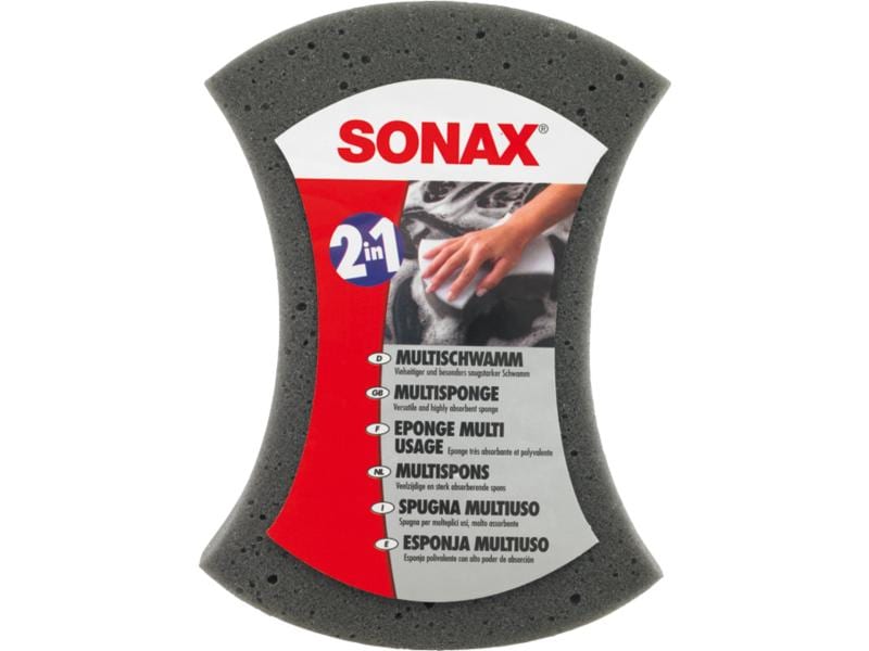Sonax Schwamm Multi 2-in-1 2 in 1, vielseitiger Schwamm für die Fahrzeugwäsche