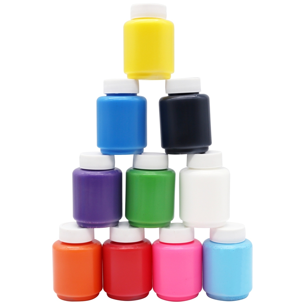 Crafty Co. Abwaschbare Farbtöpfchen, 10er-Pack