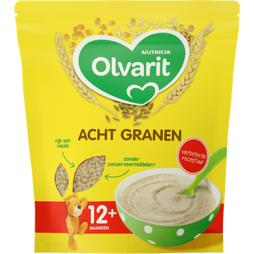 Olvarit 12+ Maanden Acht Granen Babypap 200g