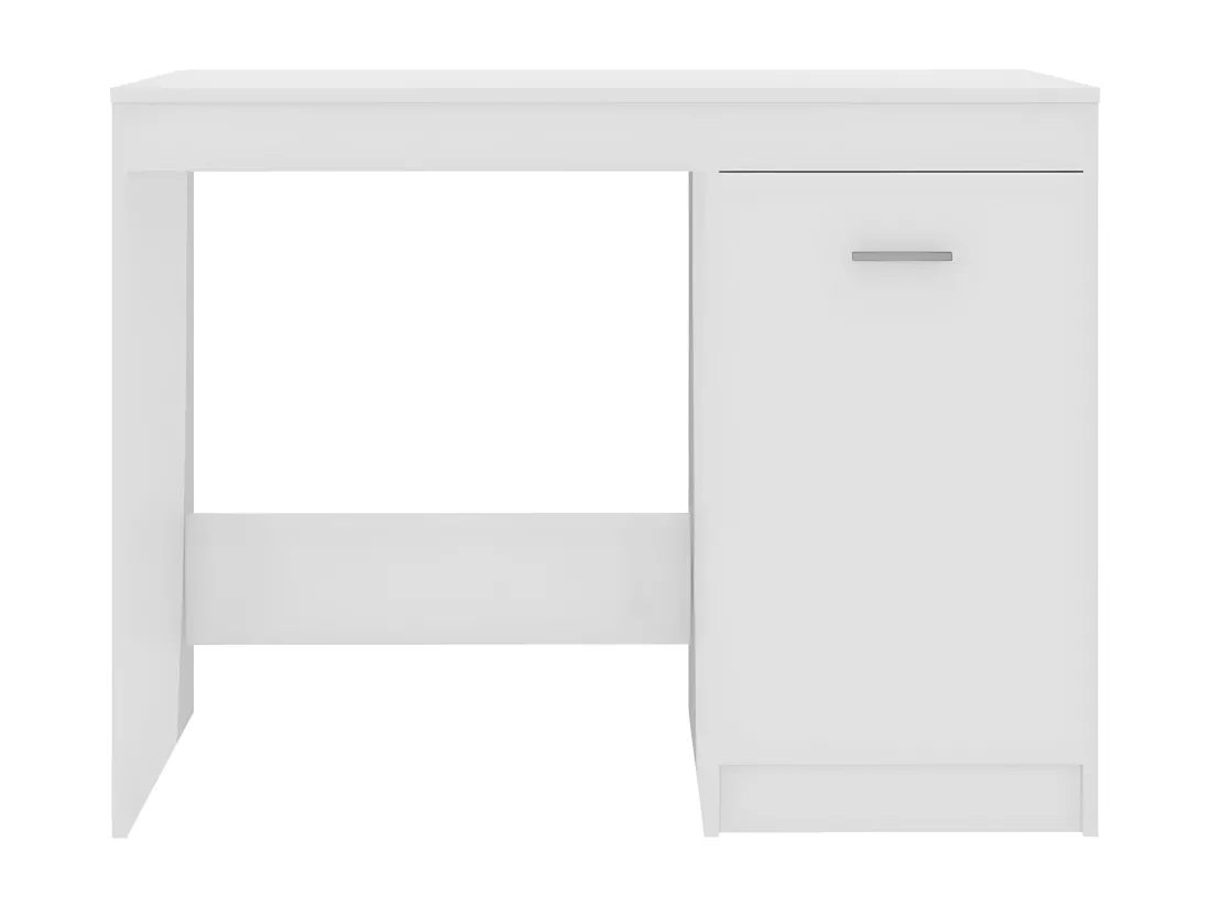 Bureau Blanc brillant 100x50x76 cm Aggloméré