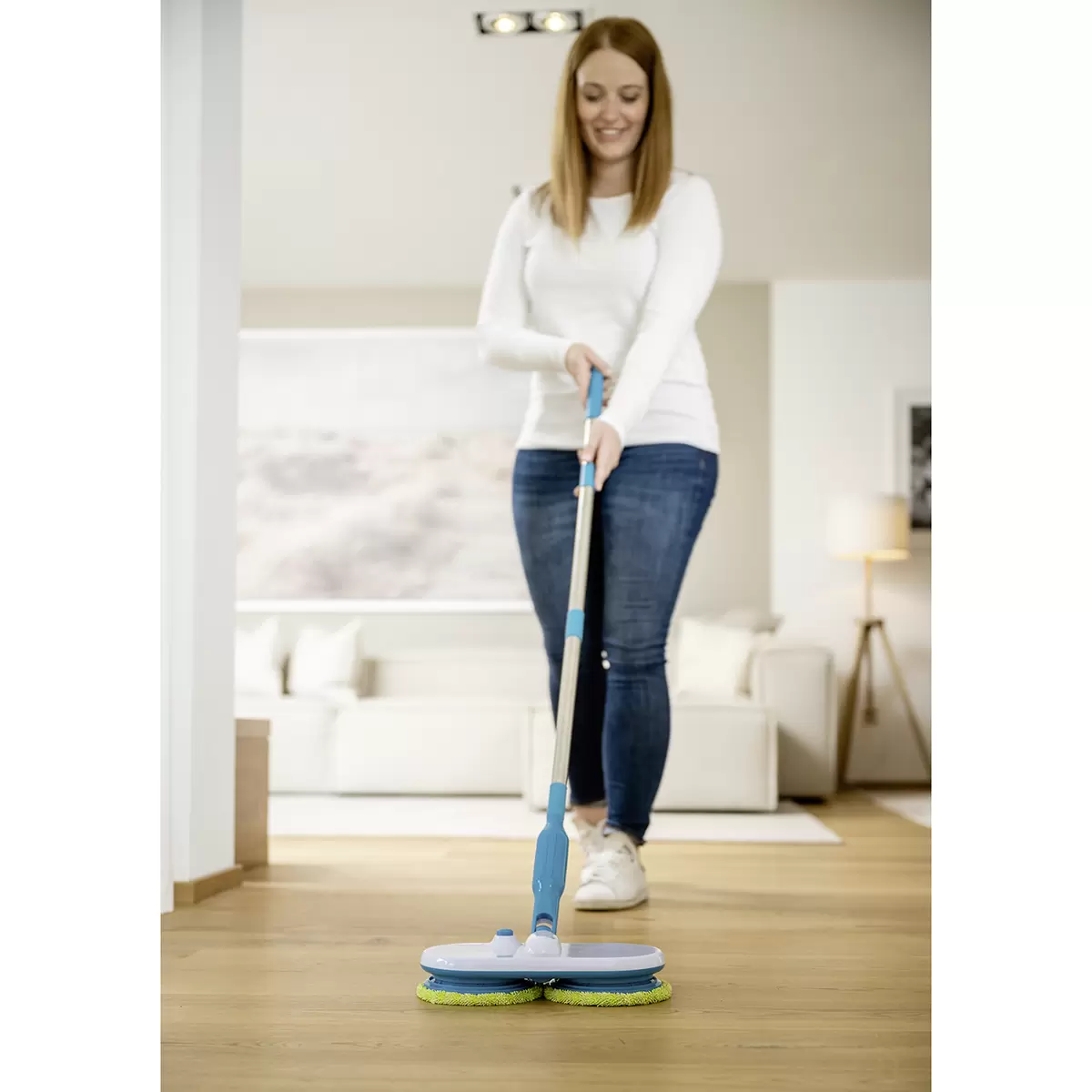 Elektro-Mop Hurrican Floating Mop weiss,blau