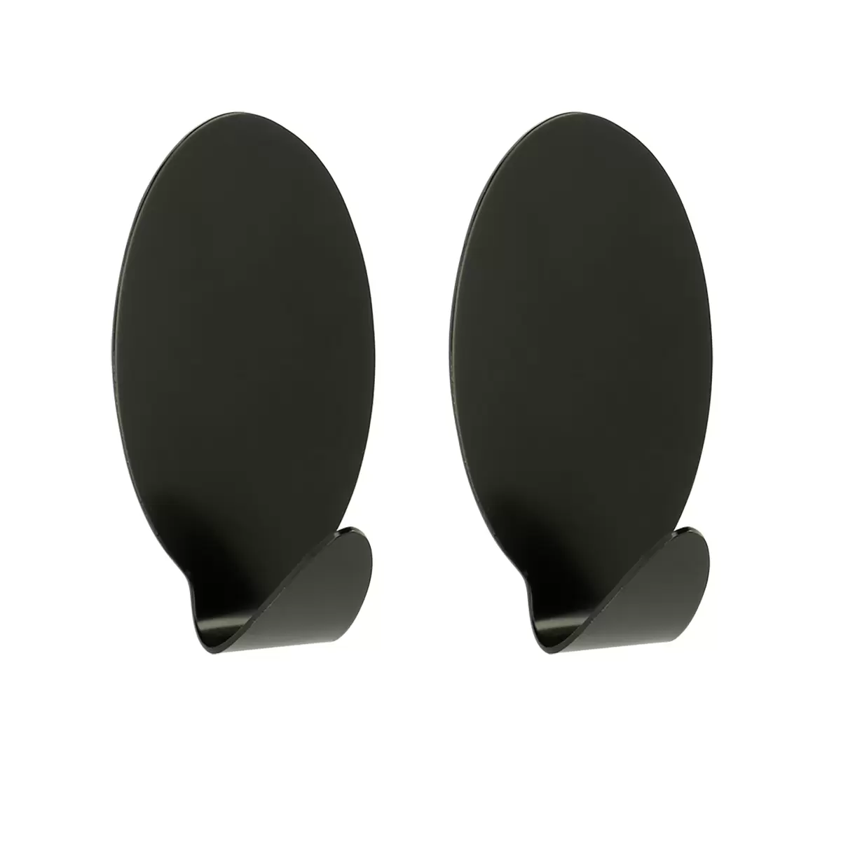 Klebehaken 2er Set Jumbo Schwarz