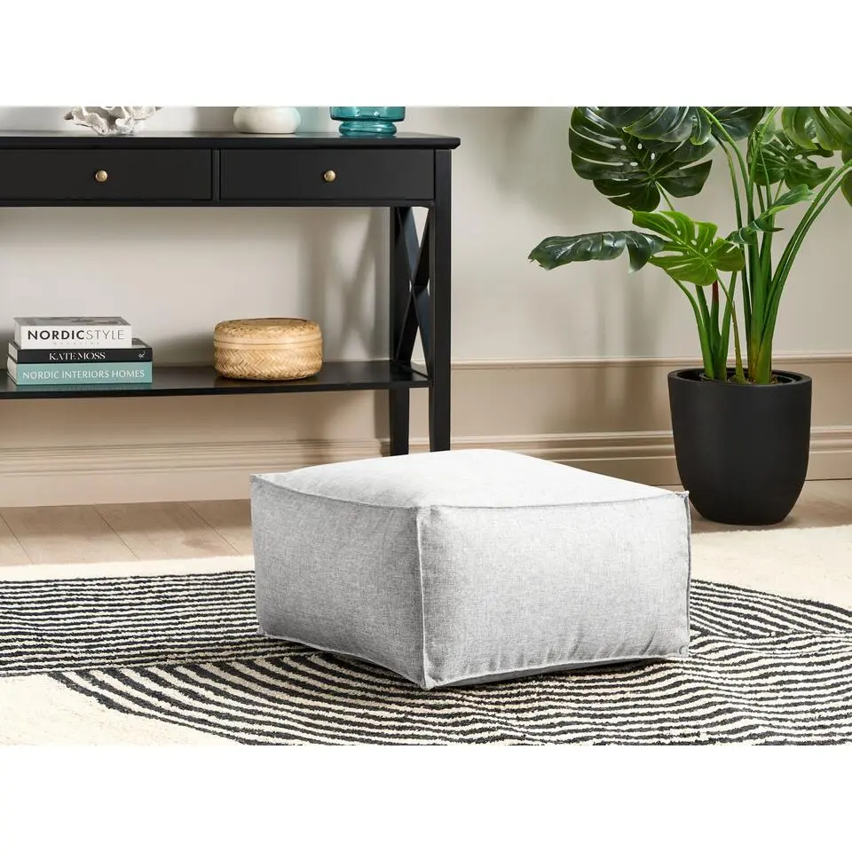 MUKKI - Poef - Grijs - 50 x 50 cm - Polyester