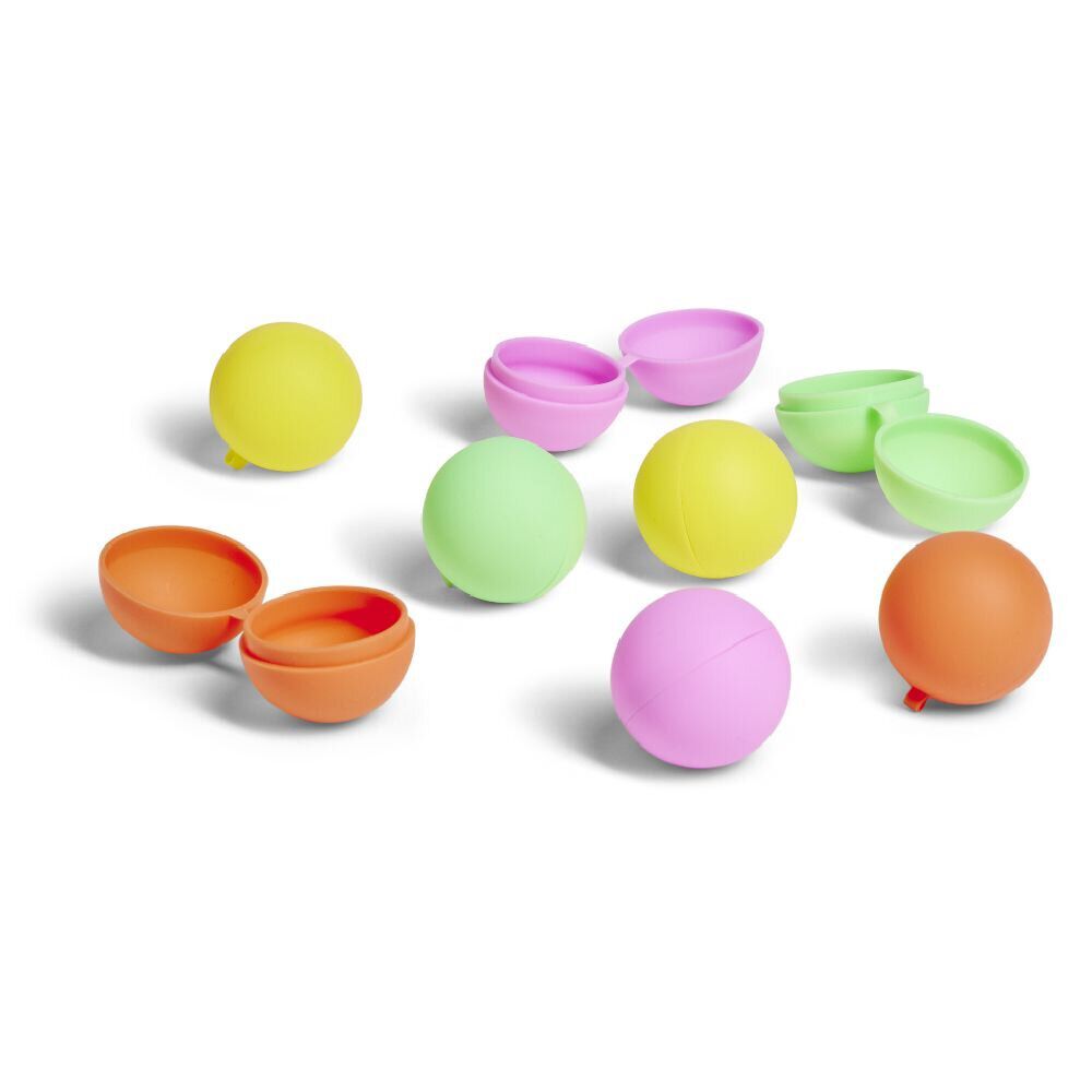 Lot de 8 bombes à eau réutilisables silicone multicolore