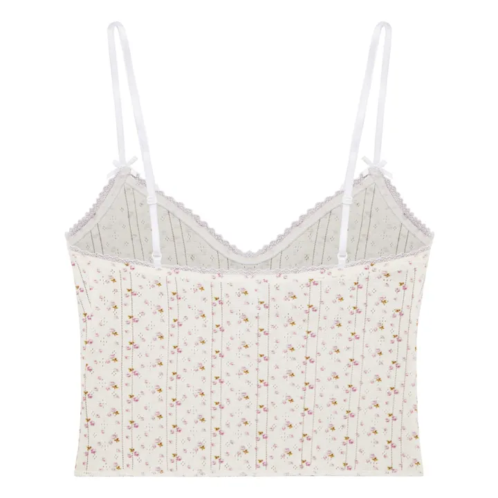 Cou Cou Intimates Top Long Cami Pointelle Coton Bio | Rose pâle