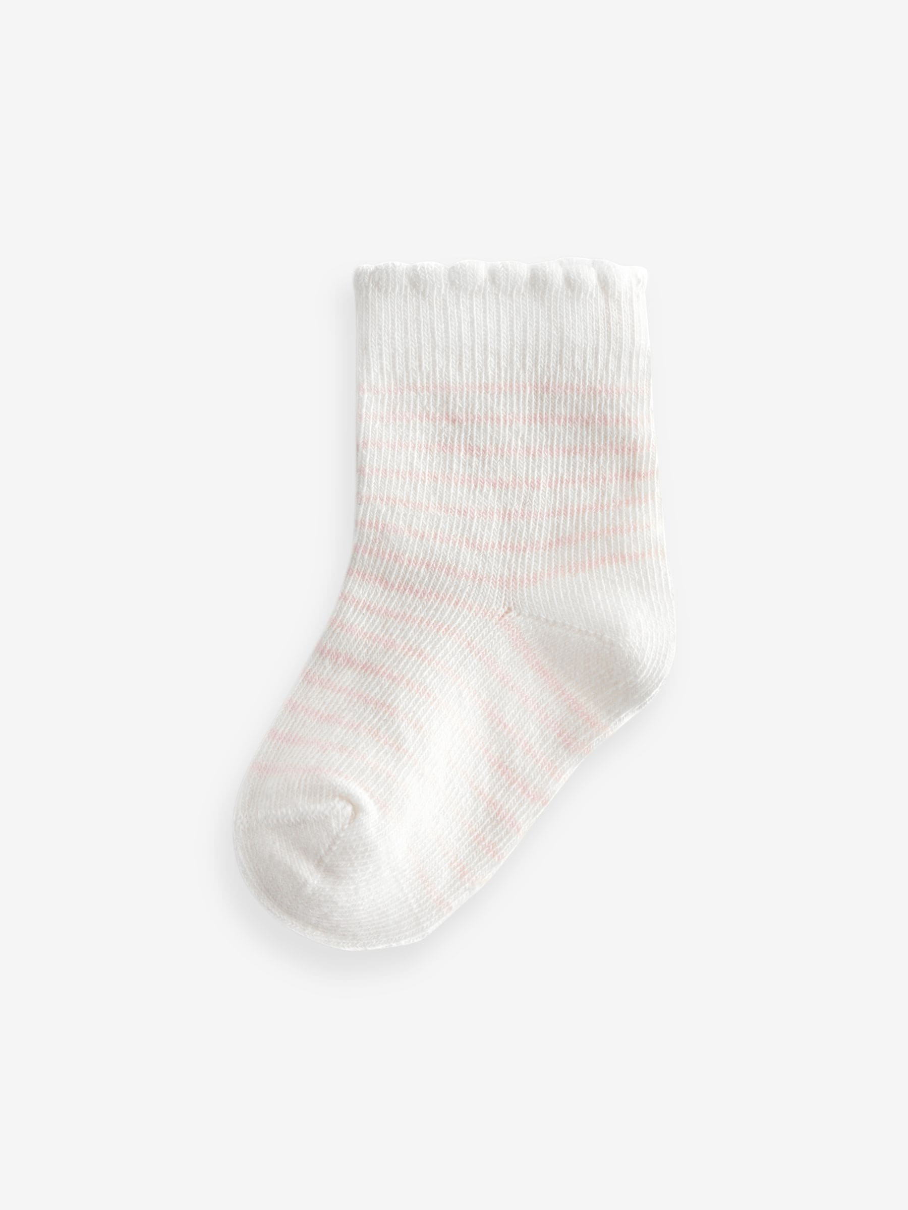 Roze gestreept met hart - Verpakking van 5 paar babysokken (0 mnd-2 jr)