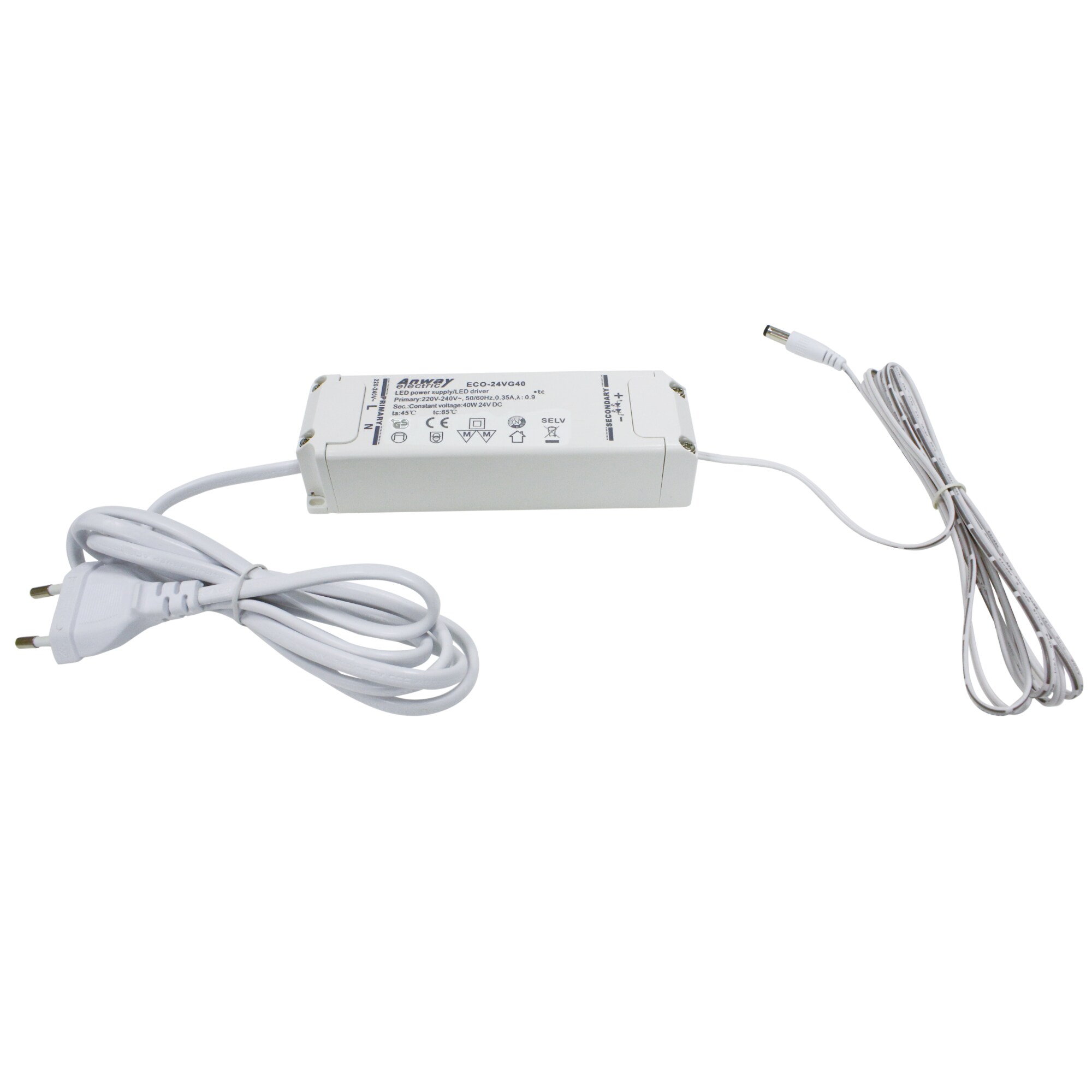 kalb |Lineara Netzteil 40W 24VDC Flachnetzteil mit Anschlusskabeln