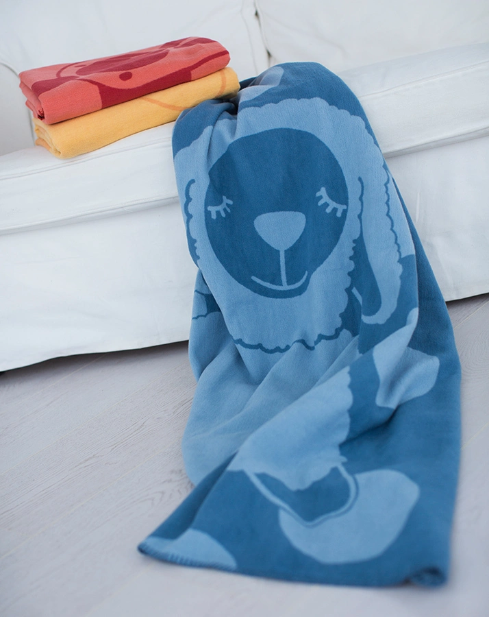 Kuscheldecke SCHAF (100x140) in blau