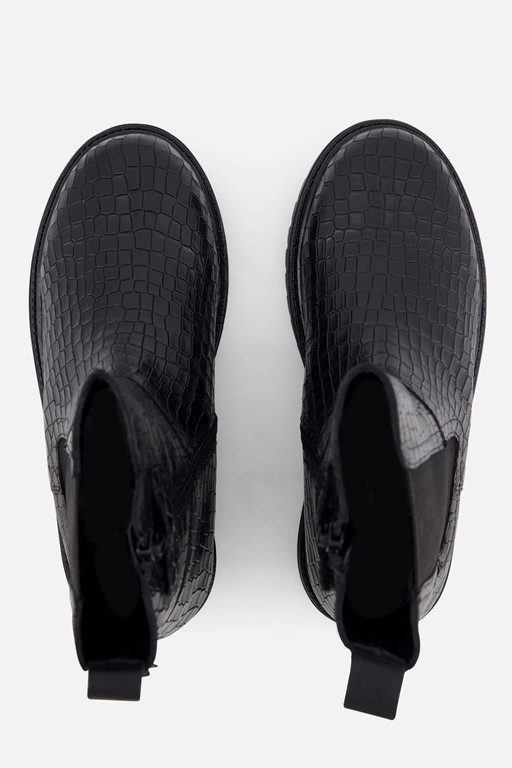 Muyters Chelsea boots zwart Leer