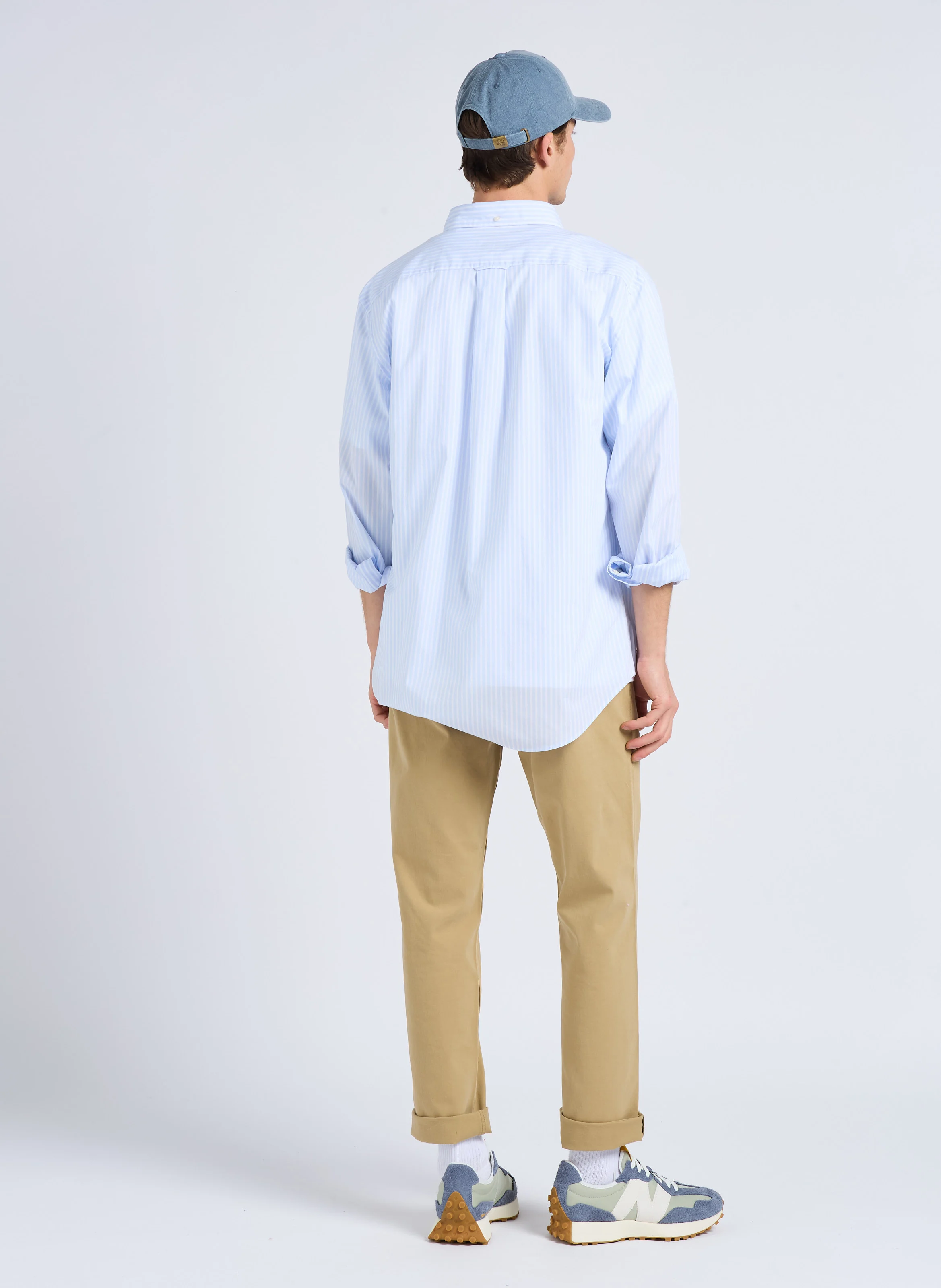 Pantalon slim en coton mélangé | Doré